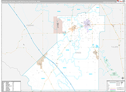 Hanford-Corcoran Metro Area Wall Map Premium Style 2026
